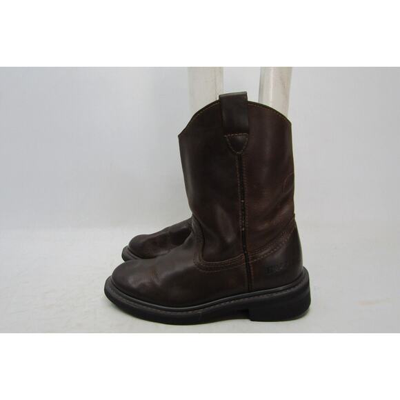 Brazos Mens Size 6.5 M Brown Leather Roper Cowboy Western Boots - Picture 1 of 11